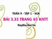 Bài 3.33 Toán 9 tập 1 SGK Kết nối tri thức